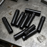 Black Spline 14x1.5 Lug Nuts With Security Key | Heavy Duty Lug Nut, Conical / Taper / Cone Seat , Set Of 40, 32, 24, 20, 16 Or Master Case Of 300 Wholesale Direct Lugs