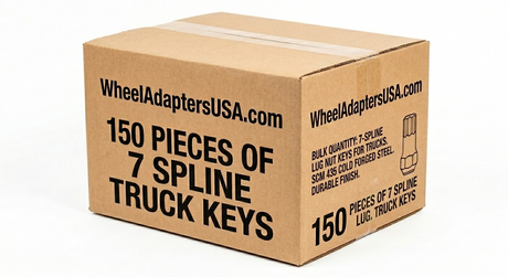 Black Spline 14x1.5 Lug Nuts With Security Key | Heavy Duty Lug Nut, Conical / Taper / Cone Seat , Set Of 40, 32, 24, 20, 16 Or Master Case Of 300 Wholesale Direct Lugs