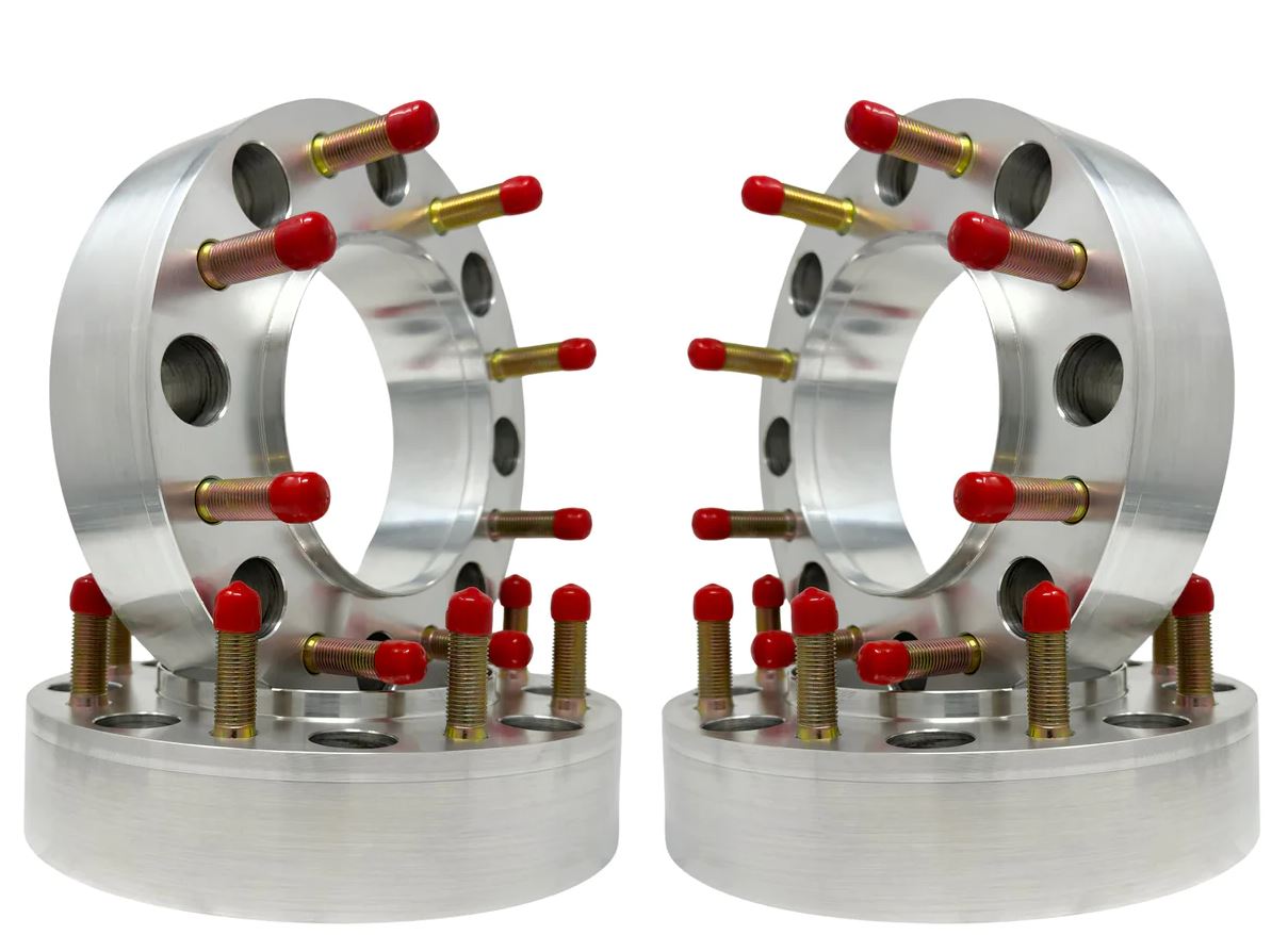 8x6.5 Dodge Ram 2500 3500 Hub Centric Wheel Spacers Fits ALL Dodge RAM Trucks with 8x6.5 Bolt Pattern D250 D350 14x1.5 or 9/16 Studs & Lug Nuts 121.3mm Center Bore MADE IN USA With Custom Steel Centering Ring For Rear Wheel Safety