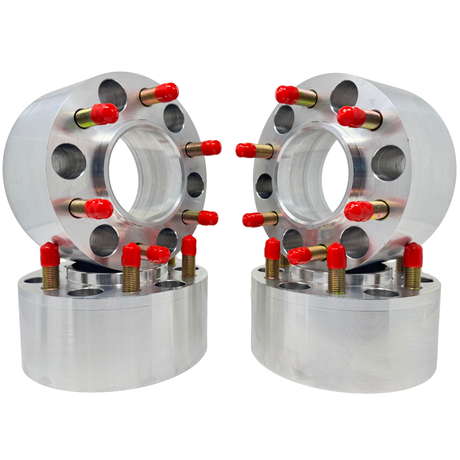 6x5.5 Toyota To Ford Wheel Adapters Use New Bronco Or Ranger Wheels On Toyota Trucks Like Tacoma 4 Runner Hub Centric 106.1mm to 93.1mm Center Bore Wheel Spacers also known as 6x139.7 Adapter Spacers | 12x1.5 Mounting Lugs & OEM Ford Spec Studs USA Made