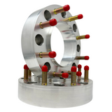 USA Made Ford 1988-1998 F-350 Dually 8x6.5 Hub Centric Wheel Spacers Front & Rear Axle | OEM 124mm Center Bore & For Rear Custom Steel Ring For Wheel Centering Safety | 9/16"-18 OEM Ford Spec Studs
