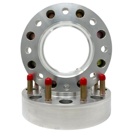 Ford F-350 Dually 8x200 Hub Centric Wheel Spacers Super Duty OEM 142mm Center Bore With Custom Steel Ring For Wheel Centering Safety | 14x1.5 Made In The USA | Dually 2005 & Newer F-350 Models
