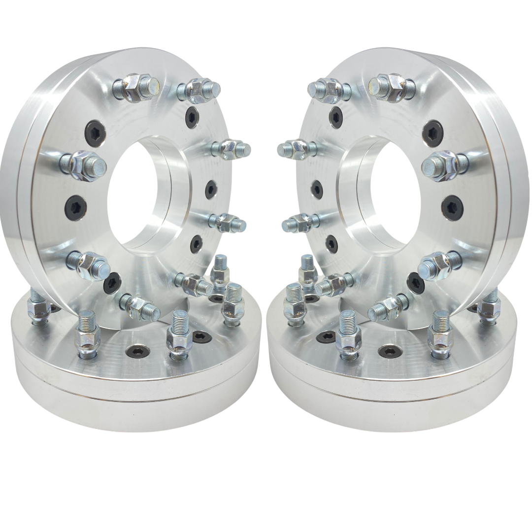 6x5.5 To 8x6.5 Chevy Wheel Adapters 2" Inch Thick Use 8 Lug Wheels On 6 Lug Trucks 6x139.7 To 8x165.1 6 To 8 Lug Conversion Solid Forged 6061 T-6 Aerospace Grade Billet Aluminum | USA Lifetime Warranty!