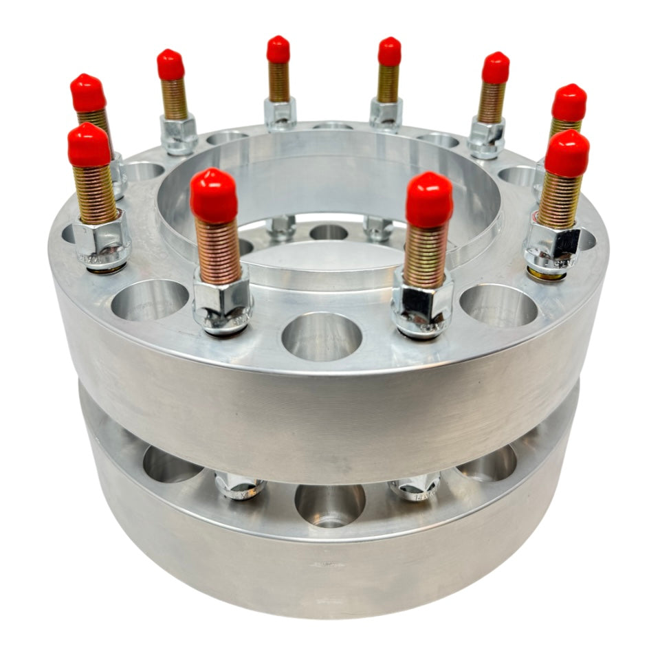 10x225 Hub Centric Wheel Spacer USA Made FORD 1" Inch Through 4” Inch Thick For 2005+ Ford F-450, F-550 | 170.1mm OEM Spec Hub Bore & “SafeFit” Wheel Centering Lip | 14x1.5 Studs & 14x1.5 Lug Nuts Included USA Lifetime Warranty!