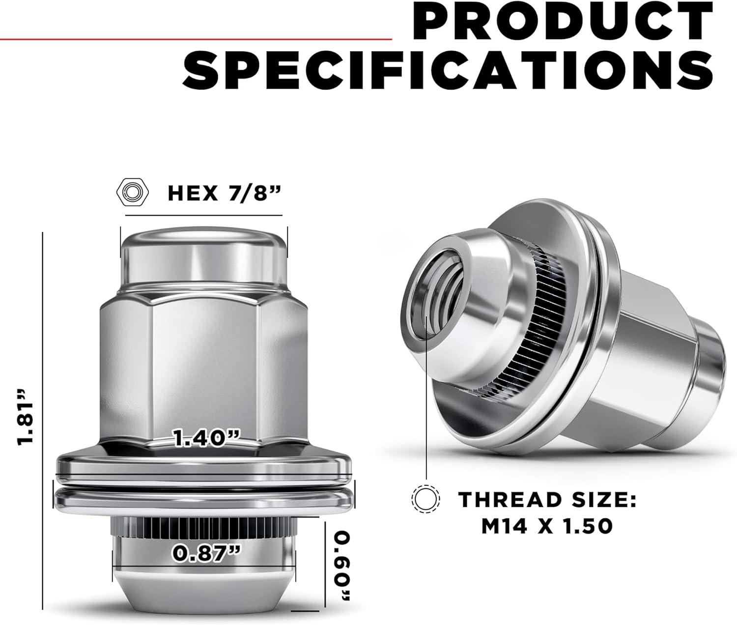 小物 chicchi 14x1.5 Toyota / Lexus OEM Mag Lug Nuts In Black Or Chrome